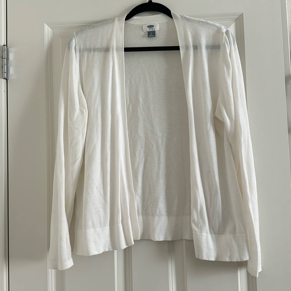 White light weight cardigan long sleeve
